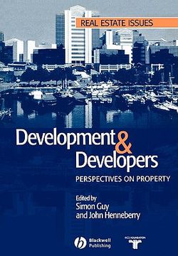 portada development and developers: perspectives on property (en Inglés)