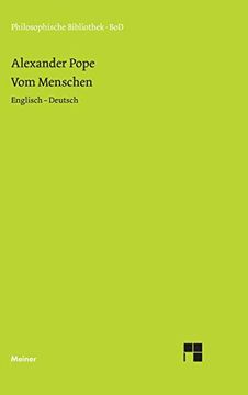 portada Vom Menschen. Essay on man (in German)