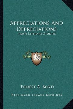 portada appreciations and depreciations: irish literary studies (in English)