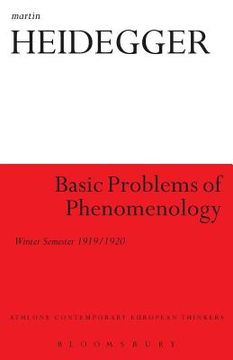 portada basic problems of phenomenology: winter semester 1919/1920