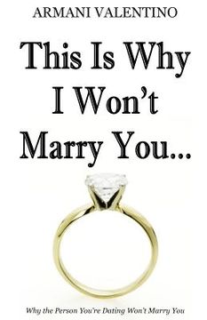 portada This Is Why I Won't Marry You (en Inglés)