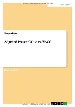 portada Adjusted Present Value vs. WACC (German Edition)