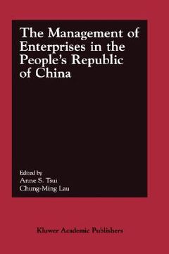 portada the management of enterprises in the people s republic of china (en Inglés)
