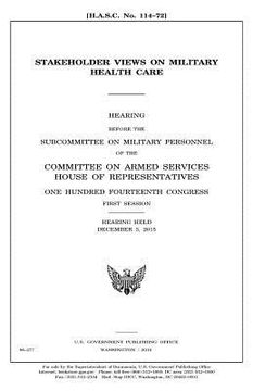 portada Stakeholder views on military health care (en Inglés)