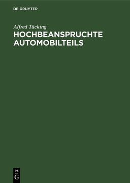portada Hochbeanspruchte Automobilteils (en Alemán)
