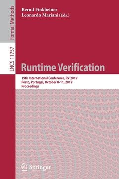 portada Runtime Verification: 19th International Conference, RV 2019, Porto, Portugal, October 8-11, 2019, Proceedings
