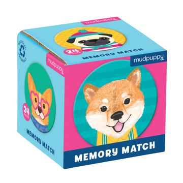 portada Mudpuppy dog Portraits Mini Memory Match, Multicolor