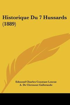 portada Historique Du 7 Hussards (1889) (in French)