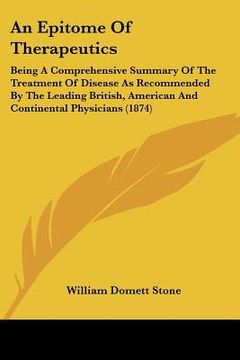portada an epitome of therapeutics: being a comp