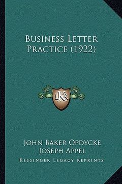 portada business letter practice (1922)