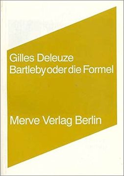 portada Bartleby Oder die Formel (en Alemán)