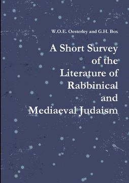 portada A Short Survey of the Literature of Rabbinical and Mediaeval Judaism