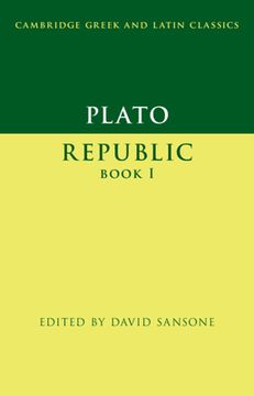 portada Plato: Republic Book i (Cambridge Greek and Latin Classics) (in English)