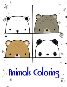 portada Animals Coloring: Christmas Coloring Book for Children, Preschool, Kindergarten age 3-5 (en Inglés)