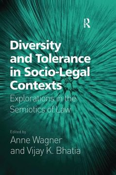 portada Diversity and Tolerance in Socio-Legal Contexts: Explorations in the Semiotics of Law (in English)