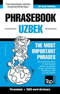 portada Phrasebook - Uzbek - the Most Important Phrases: Phrasebook and 3000-Word Dictionary (American English Collection) (in English)