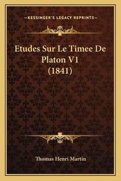 portada Etudes Sur Le Timee De Platon V1 (1841) (in French)