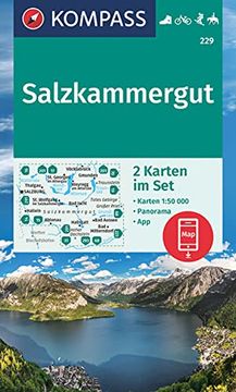 portada Kompass Wanderkarten-Set 229 Salzkammergut (2 Karten) 1: 50. 000 (en Alemán)