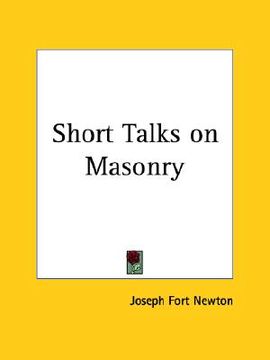 portada short talks on masonry (en Inglés)
