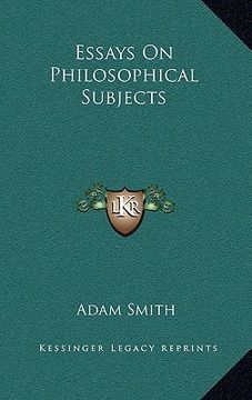 portada essays on philosophical subjects (in English)