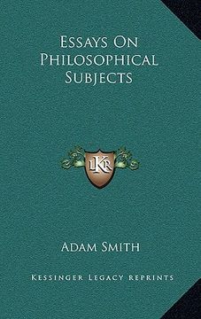 portada essays on philosophical subjects (en Inglés)