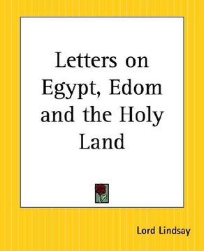 portada letters on egypt, edom and the holy land