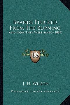 portada brands plucked from the burning: and how they were saved (1883) (in English)