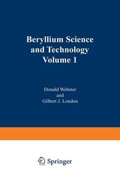 portada Beryllium Science and Technology: Volume 1 (en Inglés)