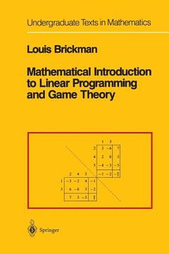 portada Mathematical Introduction to Linear Programming and Game Theory (in English)