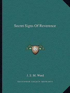 portada secret signs of reverence (en Inglés)