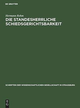 portada Die Standesherrliche Schiedsgerichtsbarkeit (in German)