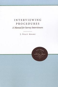 portada interviewing procedures: a manual for survey interviewers (en Inglés)