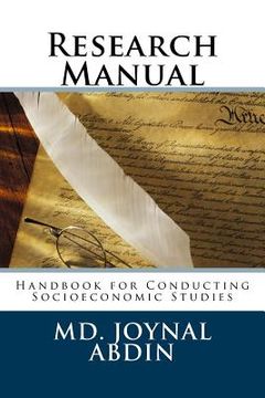 portada Research Manual: Handbook for Conducting Socioeconomic Studies (in English)