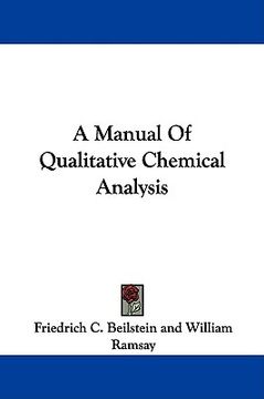 portada a manual of qualitative chemical analysis (in English)