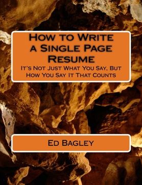 portada how to write a single page resume (en Inglés)