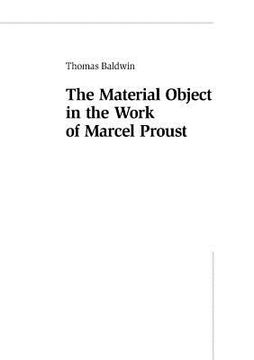 portada The Material Object in the Work of Marcel Proust (en Inglés)