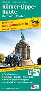 portada Radwanderkarte Römer-Lippe-Route, Detmold - Xanten 1: 50 000 (en Alemán)
