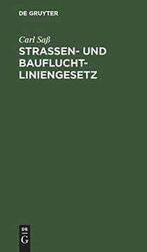 portada Strassen- und Baufluchtliniengesetz 