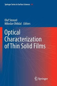 portada Optical Characterization of Thin Solid Films (in English)