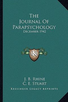 portada the journal of parapsychology: december 1942 (in English)