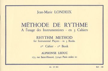 portada Londeix - Metodo de Ritmo Vol. 1: Debutantes Para Saxofon