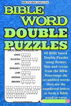 portada Bible Word Double Puzzles Vol.1: 60 Bible themed scrambled word and Bible verses puzzles (en Inglés)