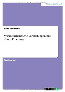 portada Vorunterrlichtliche Vorstellungen und deren Erhebung (German Edition)