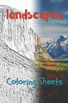 portada Landscape Coloring Sheets: 30 Landscape Drawings, Coloring Sheets Adults Relaxation, Coloring Book for Kids, for Girls, Volume 15