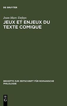 portada Jeux et Enjeux du Texte Comique (in French)