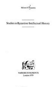 portada studies in byzantine intellectual history (in English)