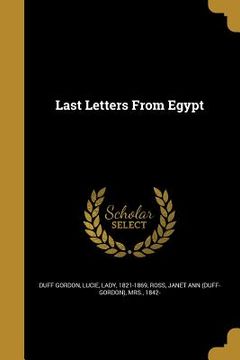 portada Last Letters From Egypt