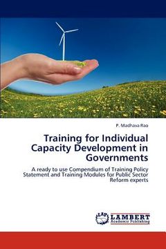portada training for individual capacity development in governments (en Inglés)