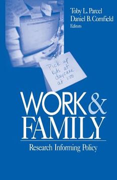 portada work and family: research informing policy (en Inglés)