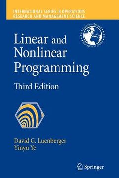 portada linear and nonlinear programming (en Inglés)